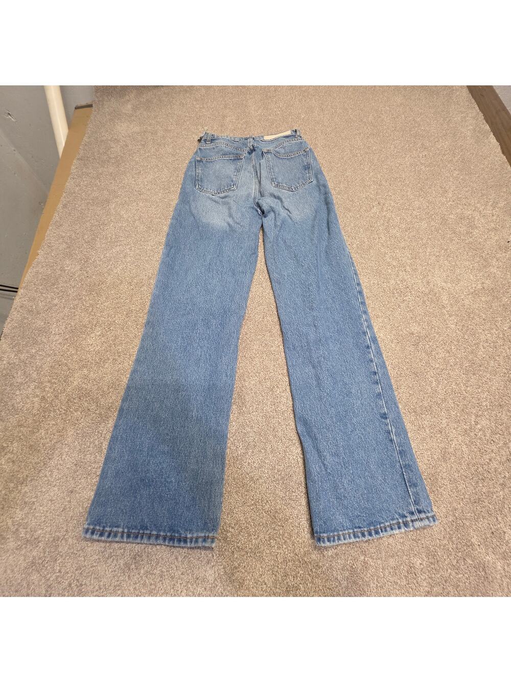 Betro Simone Women's Size 25 Light Wash Wide Leg High Rise Jeans 100% Cotton